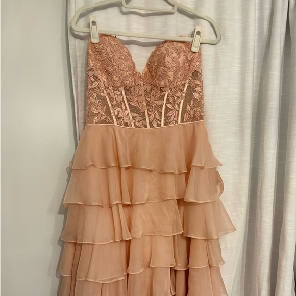 Sherri Hill Dresses & Skirts - Sherri Hill Pink Lace Tiered Prom Dress